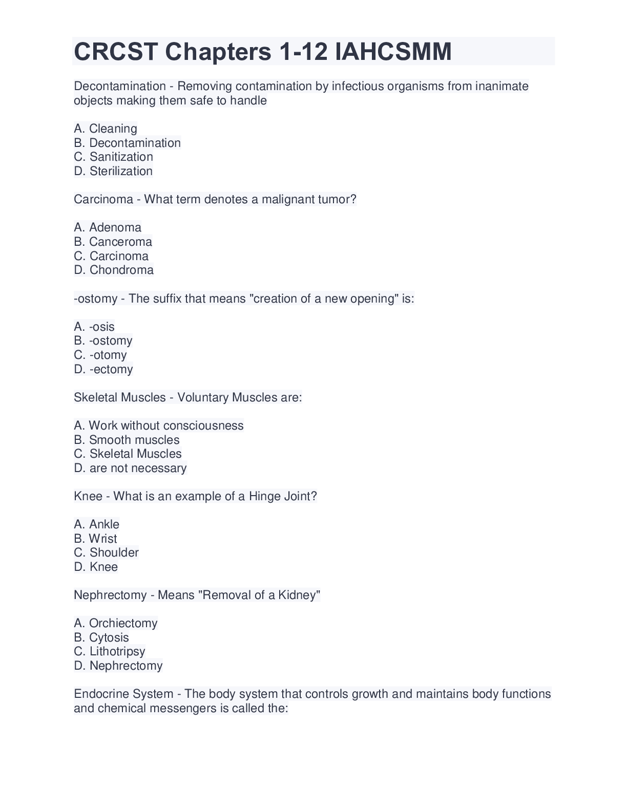 Preview image for CRCST Chapters 1-12 IAHCSMM